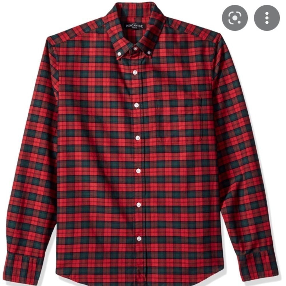 J. Crew Mercantile Flex Plaid Button Down Shirt, sz Small (Unisex fit)